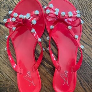 Red sandals